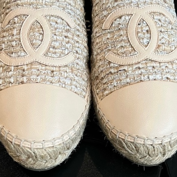 Chanel 21S Tweed Ivory/Beige Espadrilles - Picture 6 of 6